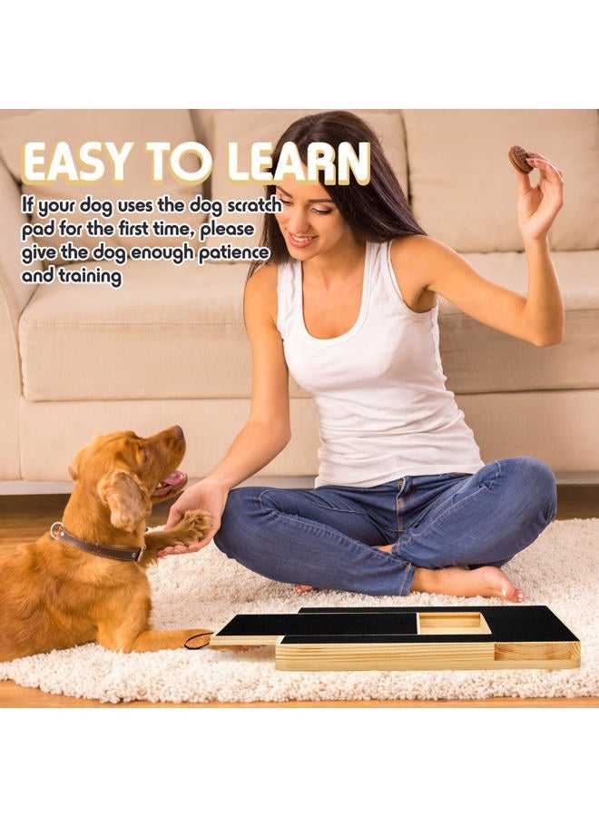 Hanaive Dog Nails Scratch Pad and Dog Nail Clippers Set Dog Scratch Square Board with Treat Box Nail Grinder Self Scratcher Pet Nail File Board with Sandpaper for Nail Trimming - Image 2